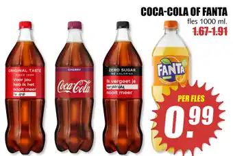 MCD Supermarkt COCA-COLA OF FANTA 1000ml aanbieding