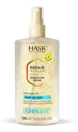 De Online Drogist Hask Weightless Repair Argan Hair Oil Mist aanbieding