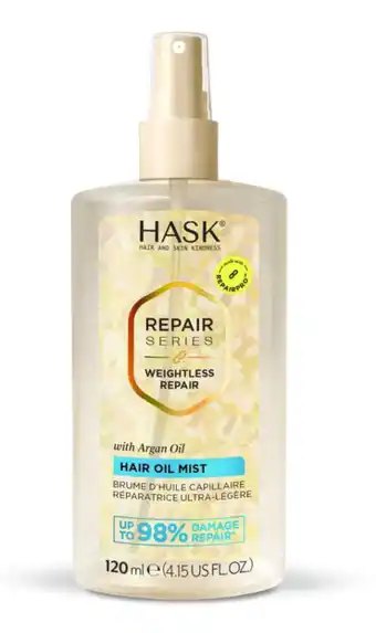 De Online Drogist Hask Weightless Repair Argan Hair Oil Mist aanbieding