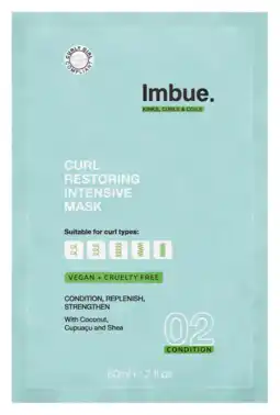 De Online Drogist Imbue. Imbue Curl Restoring Intensive Mask Sachet aanbieding