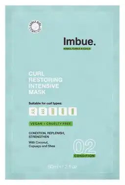 De Online Drogist Imbue. Imbue Curl Restoring Intensive Mask Sachet aanbieding