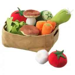 IKEA Kleurrijke pluche groenten in mand - plezier en leer aanbieding