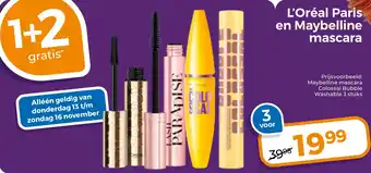 Trekpleister L'Oréal Paris en Maybelline mascara aanbieding