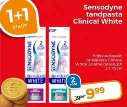 Trekpleister Sensodyne tandpasta Clinical White aanbieding