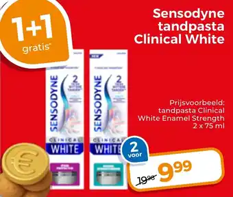 Trekpleister Sensodyne tandpasta Clinical White aanbieding
