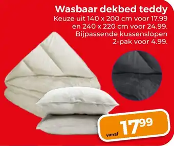 Trekpleister Wasbaar dekbed teddy aanbieding