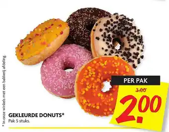 Dekamarkt Gekleurde Donuts aanbieding