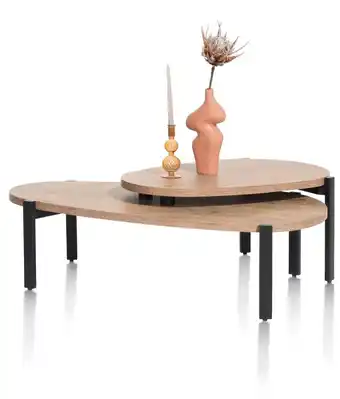 Happy@Home Pantin, set van 2 salontafels 60 x 110 cm / 50 x 80 cm aanbieding