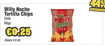 Budget Food Willy Nacho Tortilla Chips aanbieding