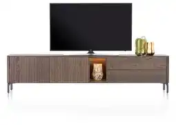 Xooon Trenton, lowboard 240 cm - 2-deuren + 2-laden + 1-niche - Clay aanbieding