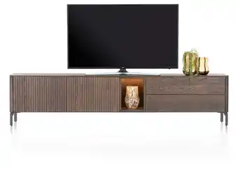 Trenton, lowboard 240 cm - 2-deuren + 2-laden + 1-niche - Clay