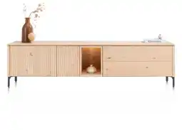 Xooon Trenton, lowboard 210 cm - 2-deuren + 2-laden + 1-niche - natural aanbieding