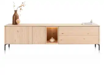 Xooon Trenton, lowboard 210 cm - 2-deuren + 2-laden + 1-niche - natural aanbieding