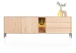 Xooon Trenton, Dressoir 240 cm. - 2-deuren + 3-laden + 2-niches - natural aanbieding