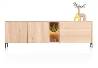 Xooon Trenton, Dressoir 240 cm. - 2-deuren + 3-laden + 2-niches - natural aanbieding