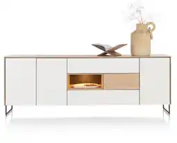 Xooon Lindfield, dressoir 240 cm. - 3-deuren + 3-laden + 1-niche (+ LED) aanbieding