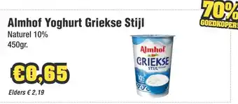 Budget Food Almhof Yoghurt Griekse Stijl aanbieding