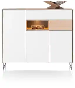 Xooon Lindfield, dressette 160 cm - 3-deuren + 2-laden + 1-niche (+ LED) aanbieding