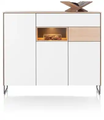 Xooon Lindfield, dressette 160 cm - 3-deuren + 2-laden + 1-niche (+ LED) aanbieding