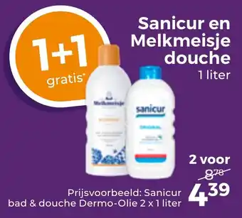 Trekpleister Sanicur en Melkmeisje douche aanbieding