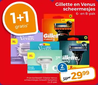 Trekpleister Gillette en Venus scheermesjes aanbieding