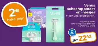Trekpleister Venus scheerapparaat en mesjes aanbieding