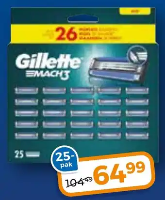 Trekpleister Gillette Mach3 aanbieding