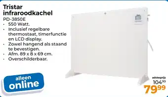 Trekpleister Tristar infraroodkachel aanbieding