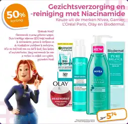 Trekpleister Keuze uit de merken Nivea, Garnier, L'Oréal Paris, Olay en Biodermal. aanbieding