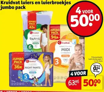 Kruidvat Kruidvat luiers en luierbroekjes jumbo pack aanbieding