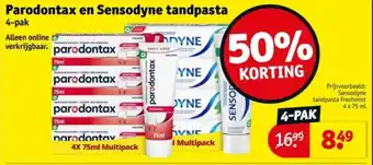 Kruidvat Parodontax en Sensodyne tandpasta aanbieding