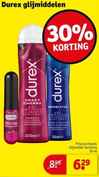 Kruidvat Durex glijmiddelen aanbieding