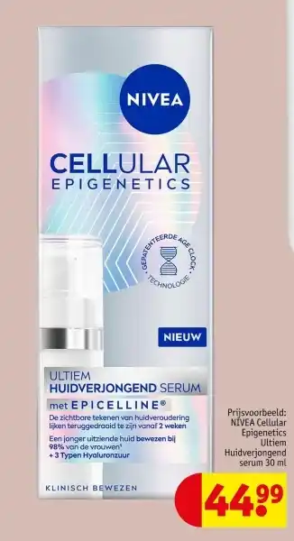 Kruidvat NIVEA Cellular Epigenetics Ultiem Huidverjongend serum aanbieding
