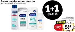 Kruidvat Sanex deodorant en douche aanbieding