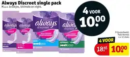 Kruidvat Always Discreet single pack aanbieding