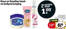 Kruidvat Dove en Vaseline hand en bodyverzorging aanbieding