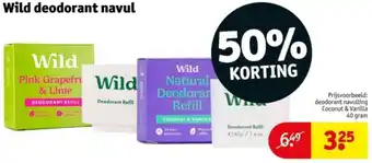 Kruidvat Wild deodorant navul aanbieding