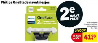Kruidvat Philips OneBlade navulmesjes aanbieding