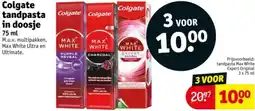 Kruidvat Colgate tandpasta in doosje aanbieding