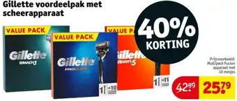 Kruidvat Gillette voordeelpak met scheerapparaat aanbieding