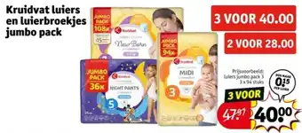 Kruidvat Kruidvat luiers en luierbroekjes jumbo pack aanbieding