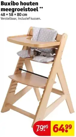 Kruidvat Buxibo houten meegroeistoel aanbieding