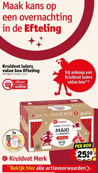 Kruidvat Kruidvat luiers value box Efteling aanbieding
