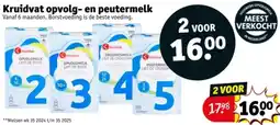 Kruidvat Kruidvat opvolg en peutermelk aanbieding