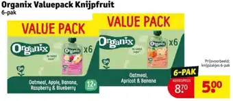 Kruidvat Organix Valuepack Knijpfruit aanbieding
