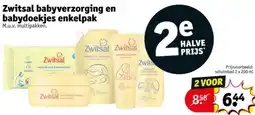 Kruidvat Zwitsal babyverzorging en babydoekjes enkelpak aanbieding