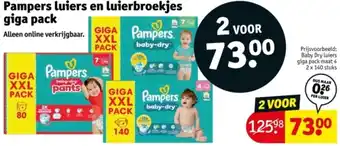 Kruidvat Pampers luiers en luierbroekjes giga pack aanbieding