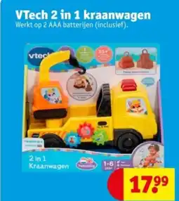 Kruidvat VTech 2 in 1 kraanwagen aanbieding