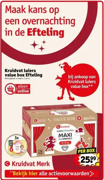 Kruidvat Kruidvat luiers value box Efteling aanbieding