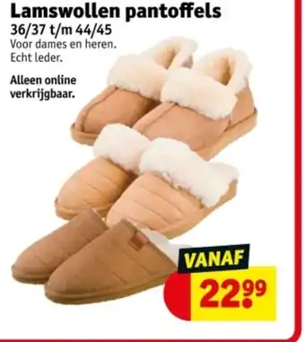 Kruidvat Lamswollen pantoffels aanbieding